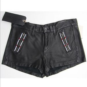 Rag & bone Lakshmi leather shorts